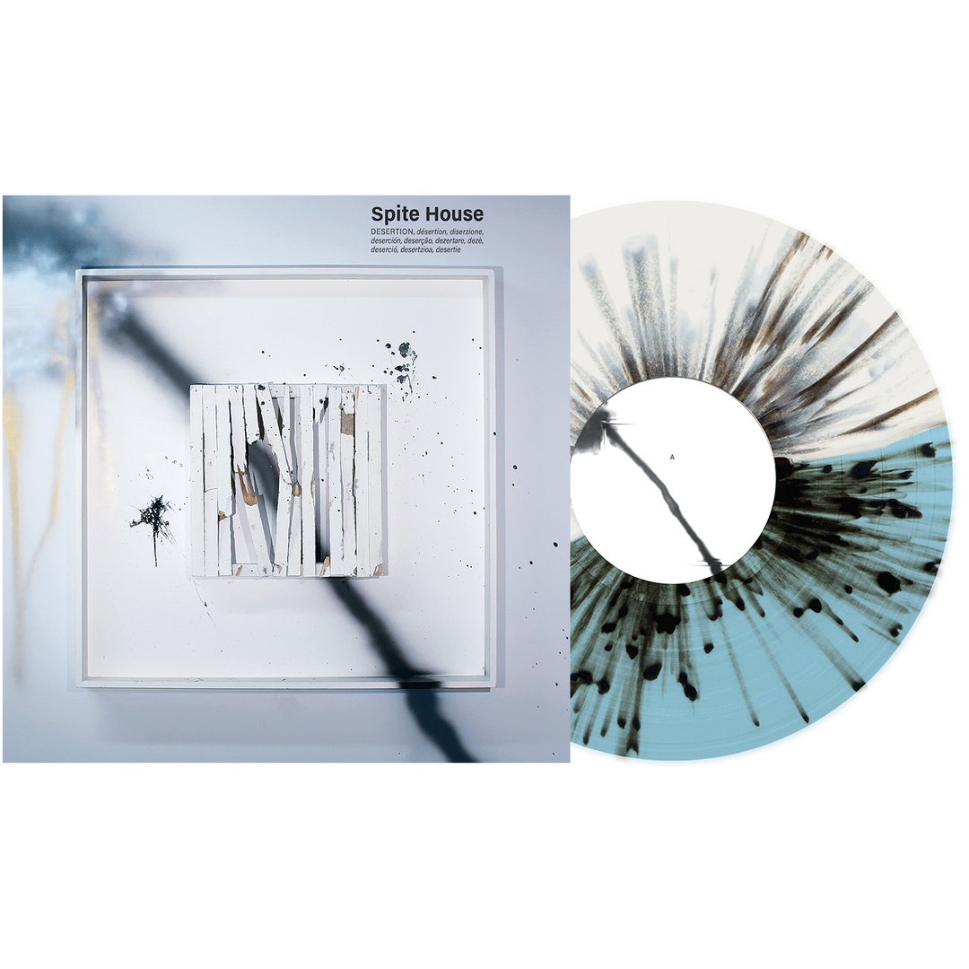 Desertion - Half Bone/Half Electric Blue with Heavy Black Splatter LP