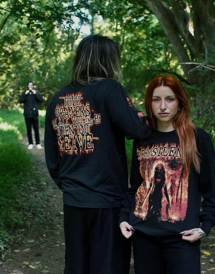 Control Burns Longsleeve Black T-Shirt