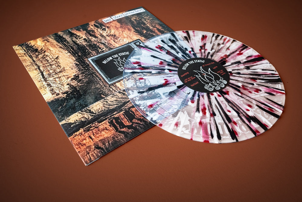 Below The Static - Clear with Red Black & White Splatter LP - Vinyl