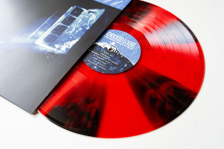 A Different Shade of Blue - Black Ice & Blood Red Pinwheel with Red Splatter LP - Vinyl