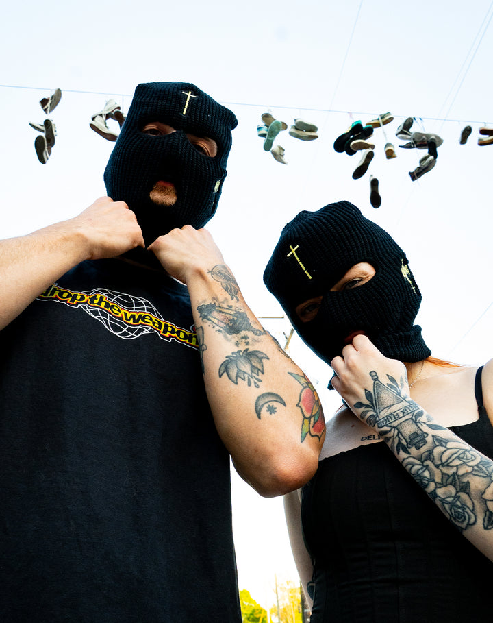 Cross Black Ski Mask