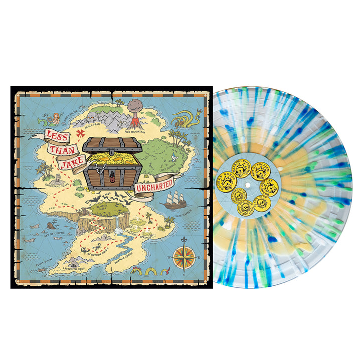 Uncharted - Yellow in Clear w/ Blue Bone & Green Splatter LP - Vinyl