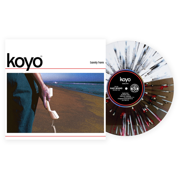 Barely Here - Half Black Ice w/ White and Red Splatter / Half White with Black Splatter LP