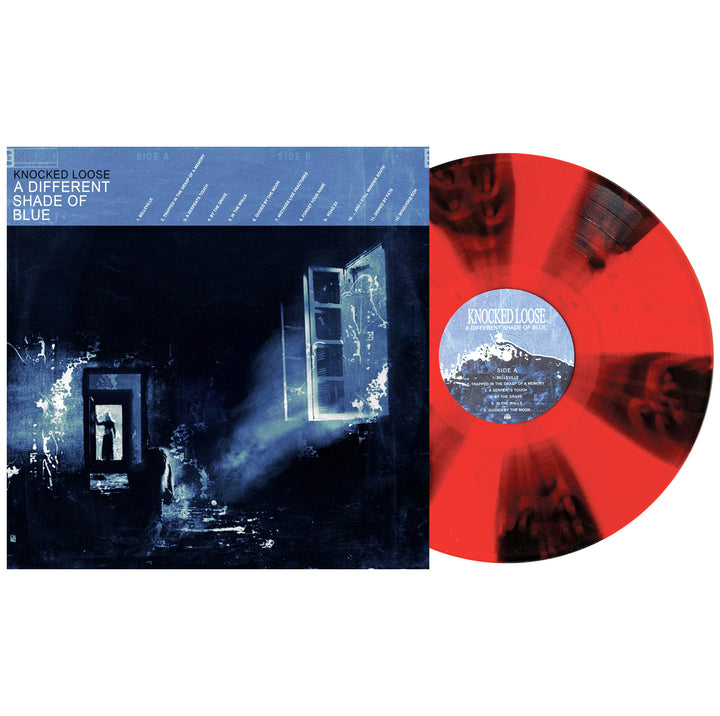 A Different Shade of Blue - Black Ice & Blood Red Pinwheel with Red Splatter LP - Vinyl