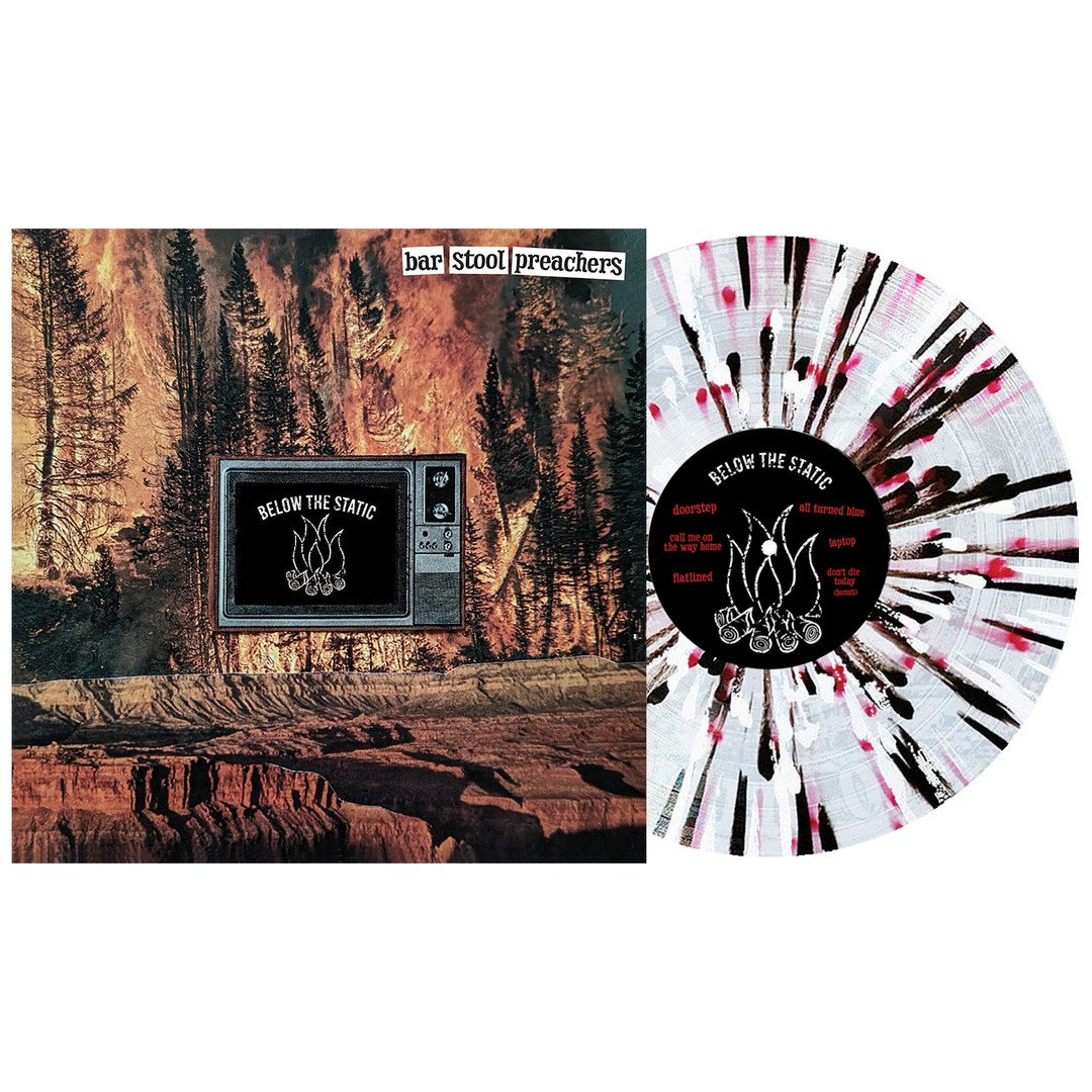 Below The Static - Clear with Red Black & White Splatter LP - Vinyl