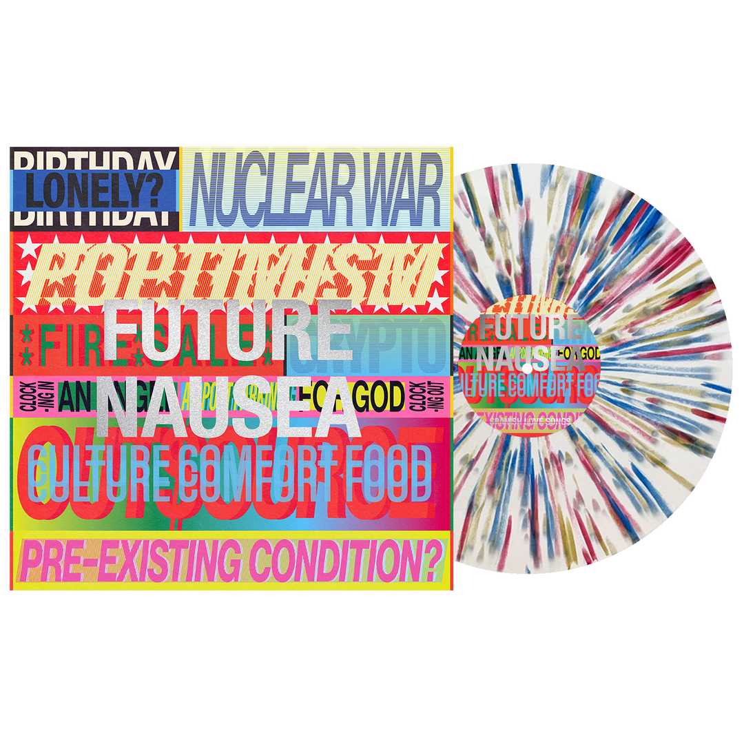 Future Nausea - White w/ Blue, Red and Gold Splatter LP