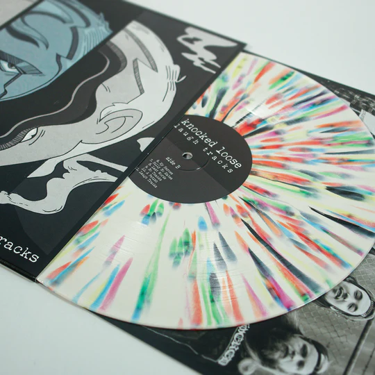 Laugh Tracks - Bone w Rainbow Splatter LP