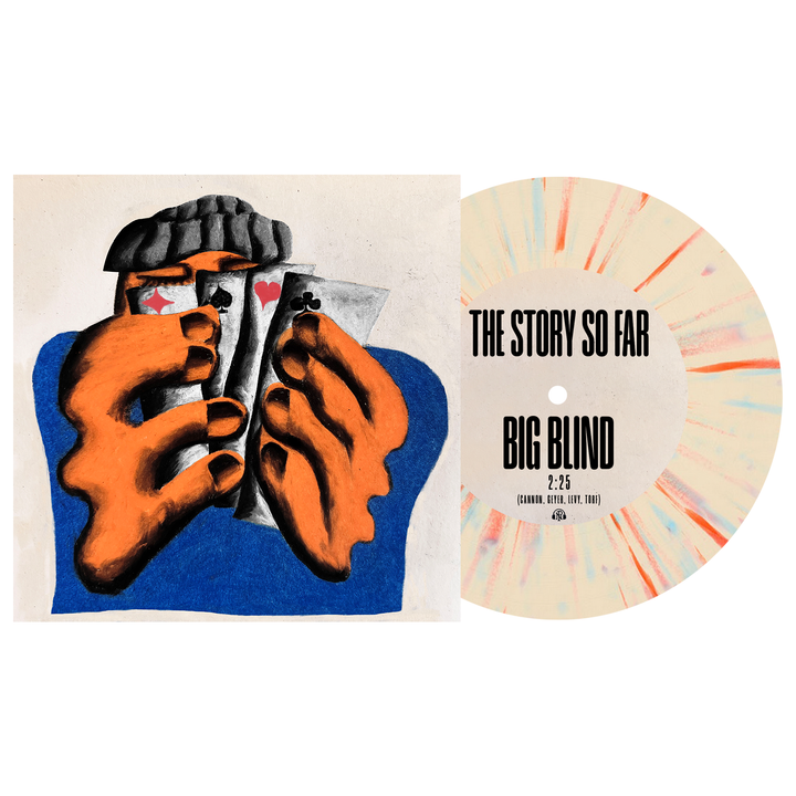 Big Blind - Bone w/ Blue & Orange splatter 7’’ - Vinyl